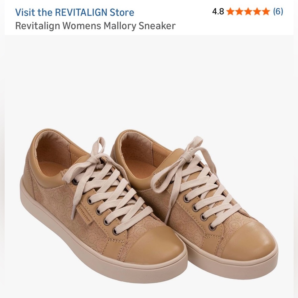 REVITALIGN Women's Mallory Beige Sneakers